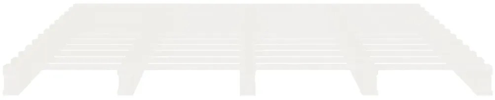 Cama sem colchão 180x200 cm madeira de pinho maciça branco