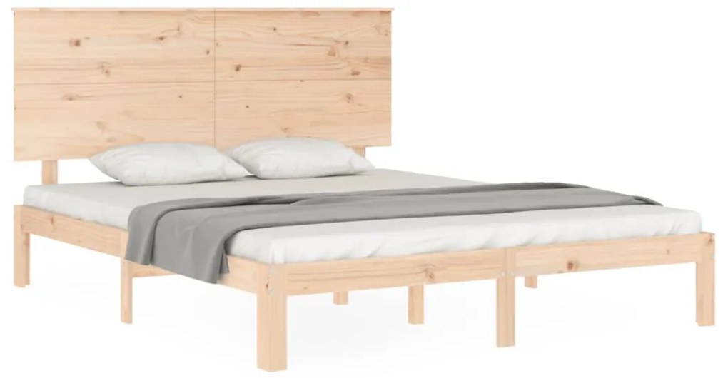 Cama sem colchão 160x200 cm madeira de pinho maciça