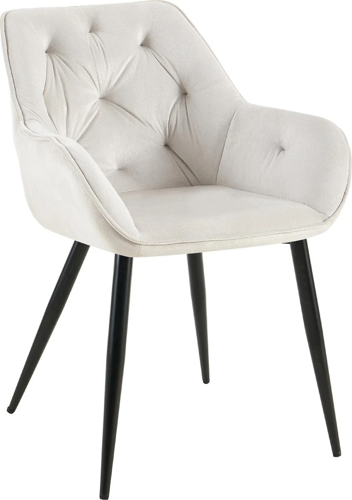 Cadeira de jantar Cassis Velvet Cinzento Claro