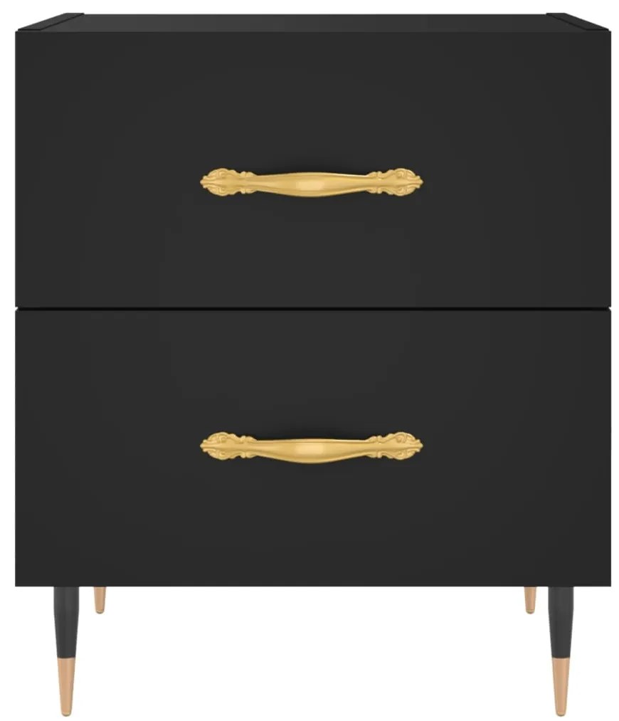 Mesa de cabeceira 40x35x47,5 cm derivados de madeira preto