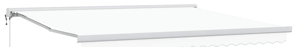vidaXL Toldo Retrátil Branco 400 × 300 cm Tecido e Metal