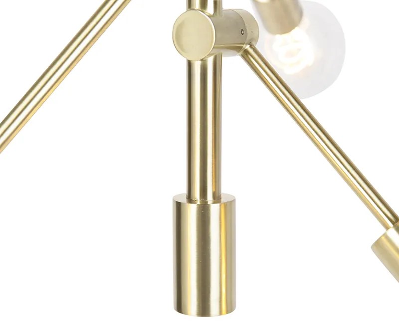 Candeeiro de suspensão Art Deco latão 6-luzes - Sydney Design,Retro