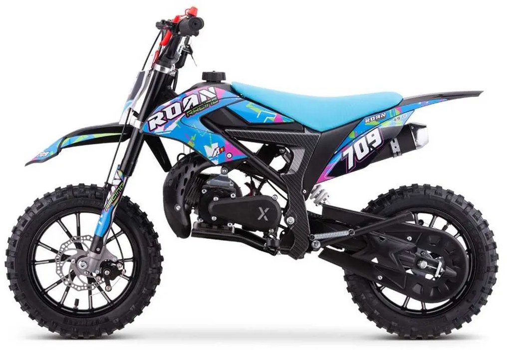 MINI MOTO PARA CRIANÇAS MiniCross Roan 709 gasolina 49cc 4.5CV 2024 AZUL