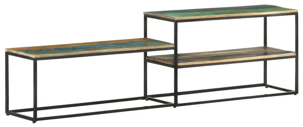 Móvel de TV 180x30x50 cm madeira recuperada maciça
