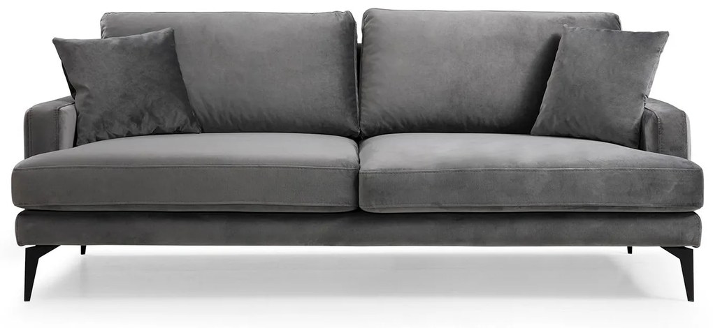 Sofá de 3 Lugares Papira – Cinzento – 205x90x88 cm