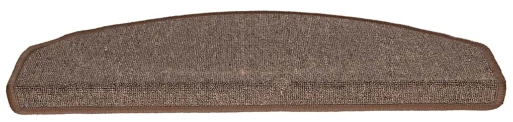 Tapetes de escada 30 pcs 65x24x4 cm castanho café