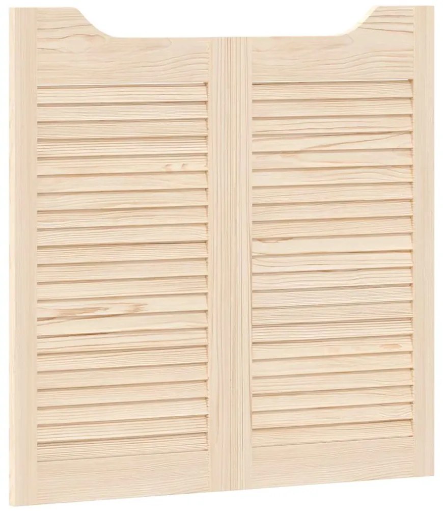 Portas de batente design de persiana 1-Par 80x80cm pinho maciço