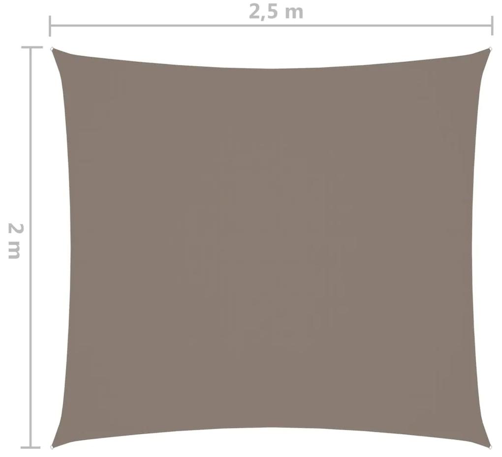 Para-sol estilo vela tecido oxford retangu. 2x2,5m cinza-acast.