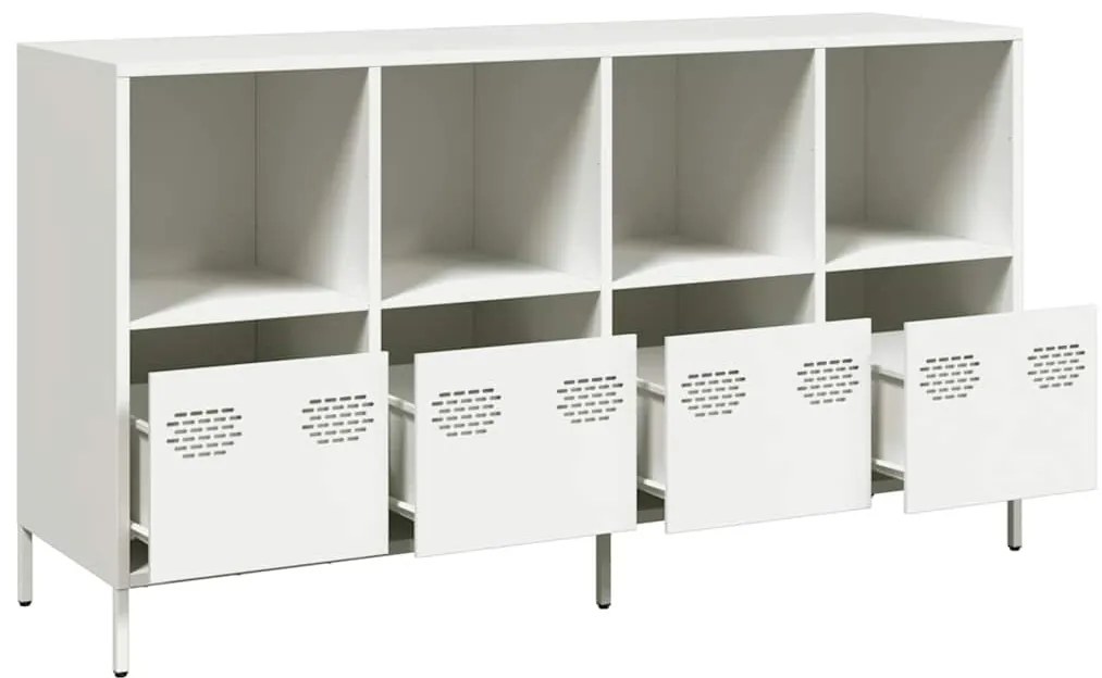 Aparador 135x39x73,5 cm aço laminado a frio branco