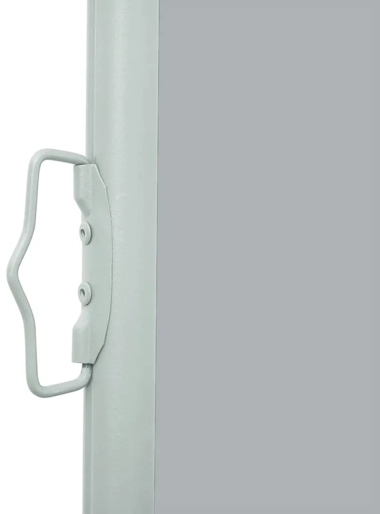Toldo lateral retrátil para pátio 100x300 cm cinzento