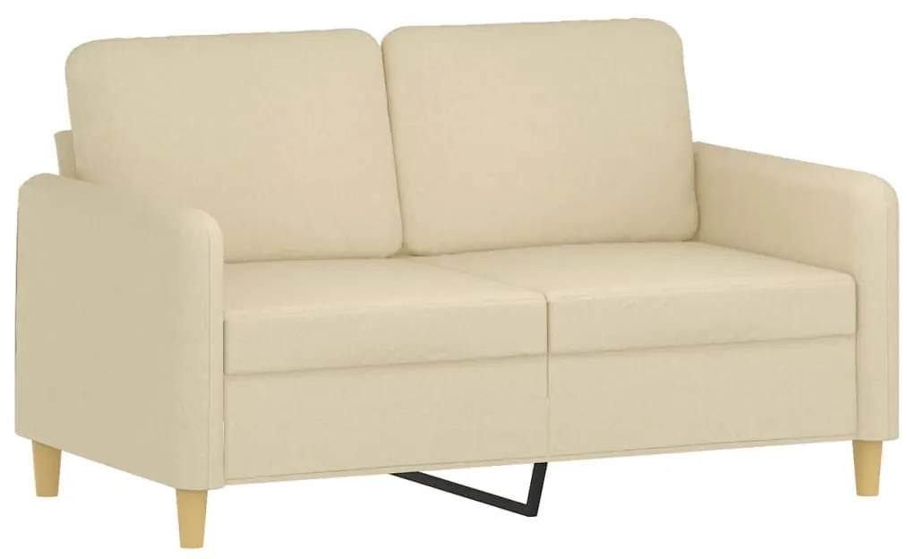 2 pcs conjunto de sofás com almofadas tecido cor creme