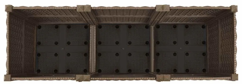 Canteiro elevado 120x40x38 cm polipropileno