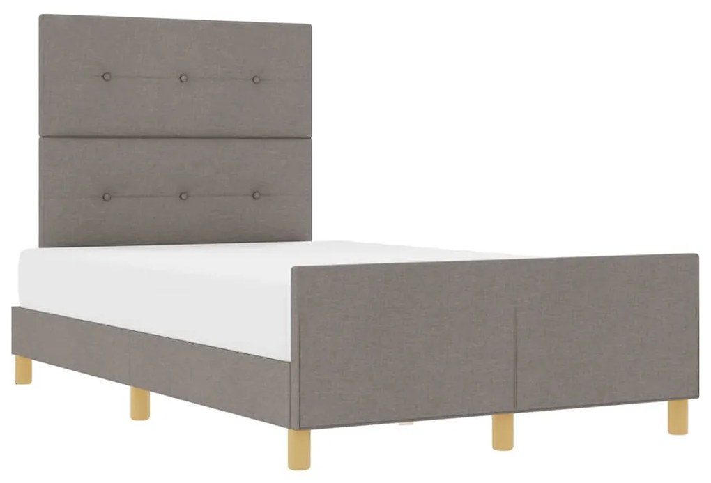 Cama vidaXL Taupe 120x200 cm Tecido