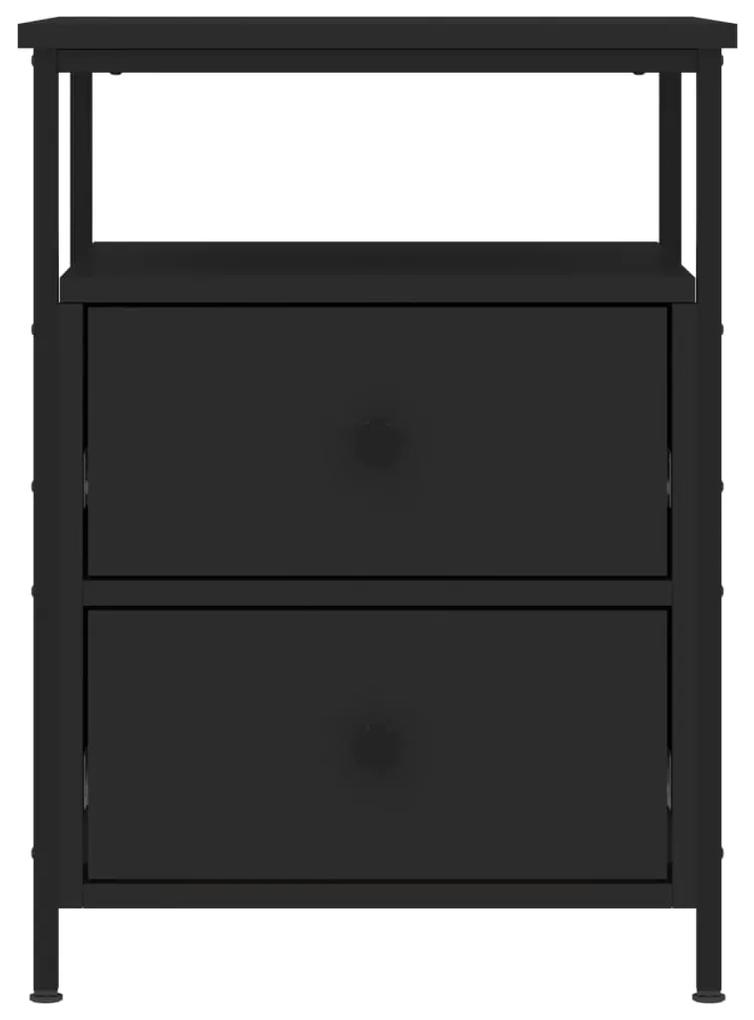 Mesas de cabeceira 2 pcs 44x45x60 cm derivados de madeira preto