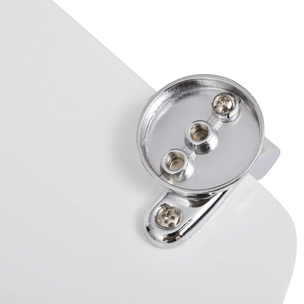 Assento de sanita com tampa design simples MDF branco