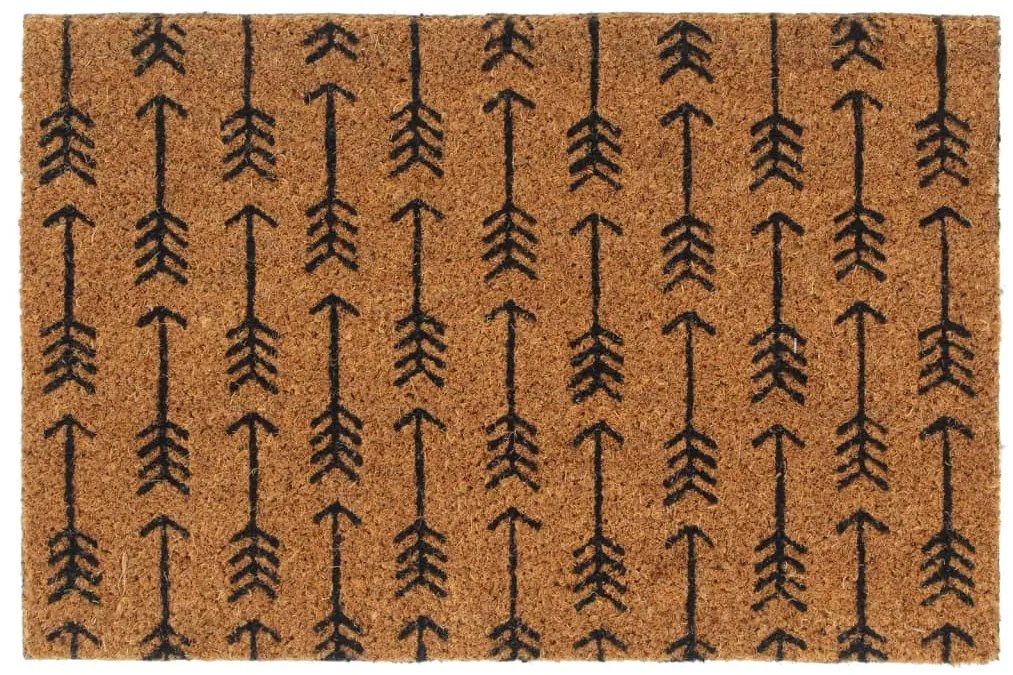 vidaXL Tapete de porta 40x60 cm fibra de coco tufada natural