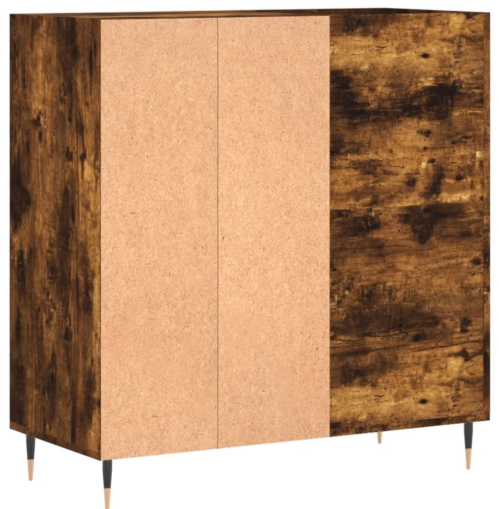 Armário p/ discos 84,5x38x89 cm deriv. madeira carvalho fumado