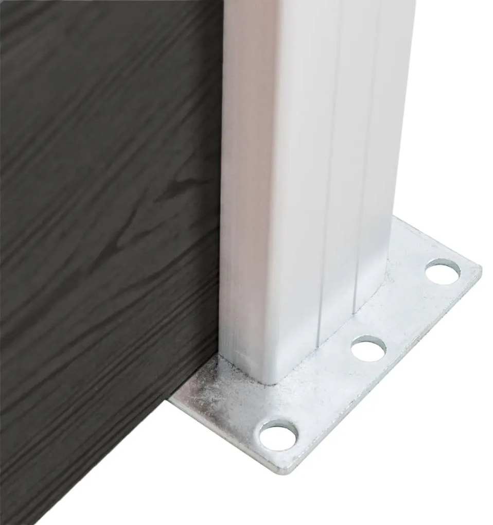 Painel de cerca 175x146 cm WPC cinzento