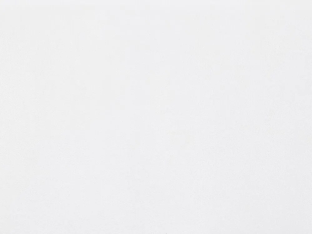 Cama de casal em veludo branco 180 x 200 cm  FITOU Beliani