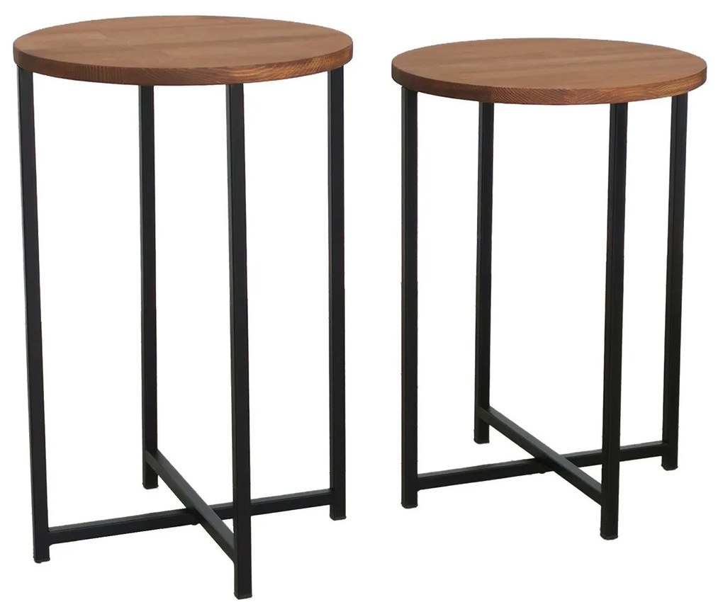 Mesa de Centro Neta – Carvalho – Grande: 35x55x35 cm / Pequena: 35x50x