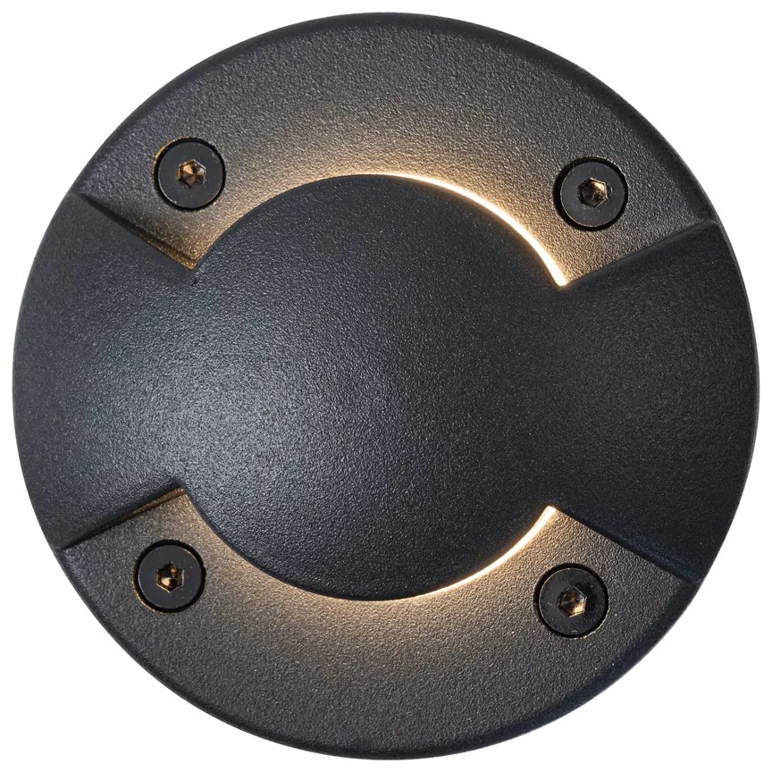 Foco de chão moderno preto GU10 50mm efeito de 2 luzes IP65/IP67 - Cellar Moderno
