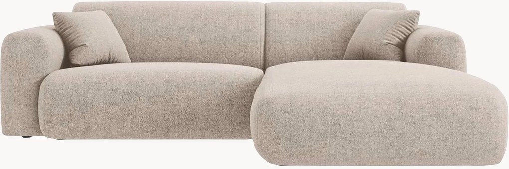 Sofá de canto em chenille Nolio (4 lugares)