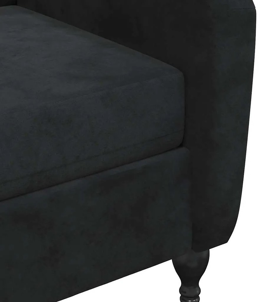 Poltrona de massagens reclinável veludo preto