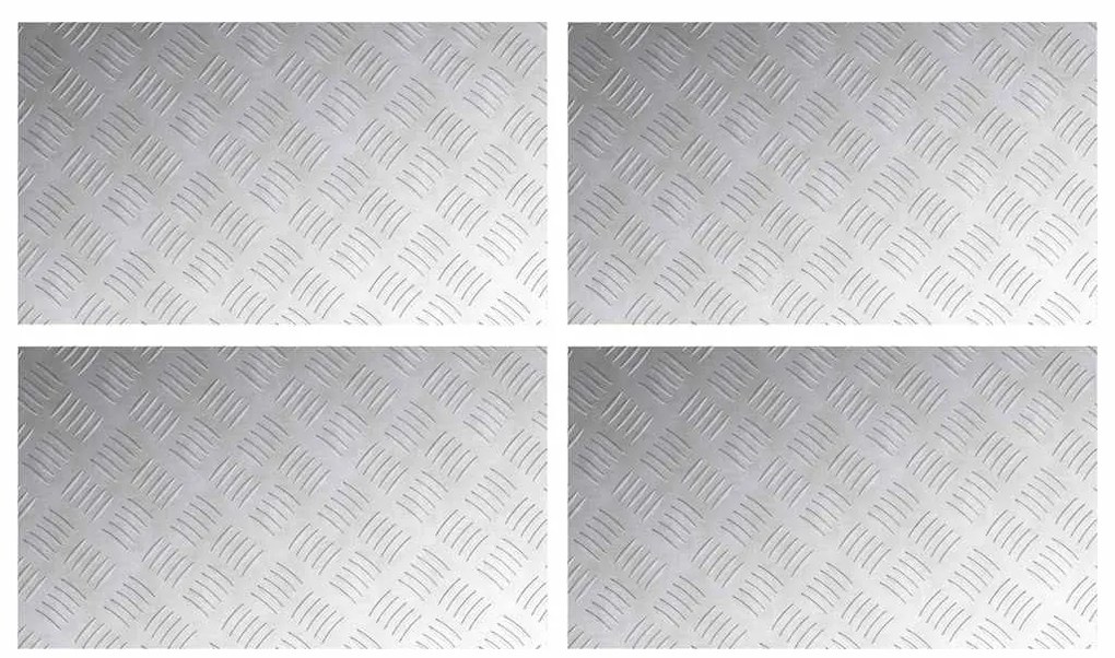 Placas de Alumínio com Superfície Riscada vidaXL 4 pcs Antiderrapante