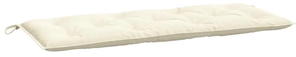 Almofadão para banco de jardim 120x50x7 cm tecido branco nata