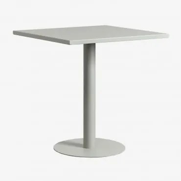 Mesa De Cozinha Quadrada 70x70 Cm Em Metal Mizzi Verde Cáqui - Sklum