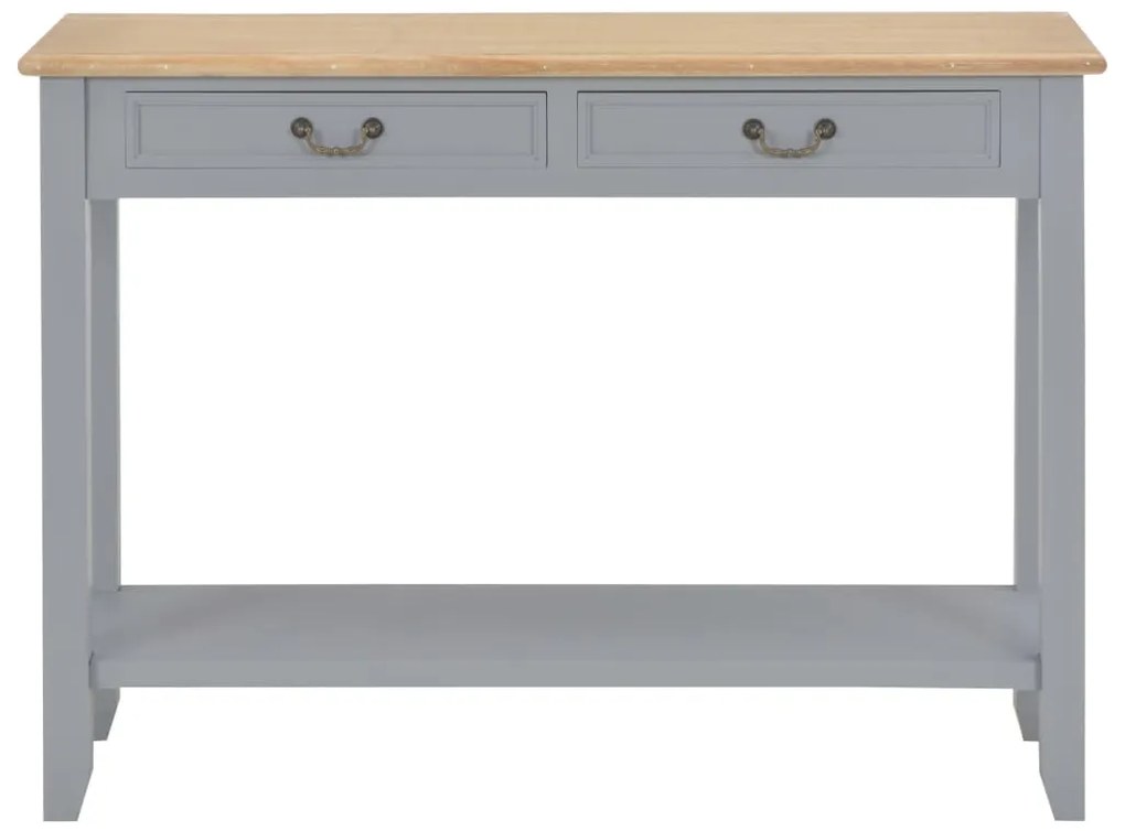 Mesa consola 110x35x80 cm madeira cinzento