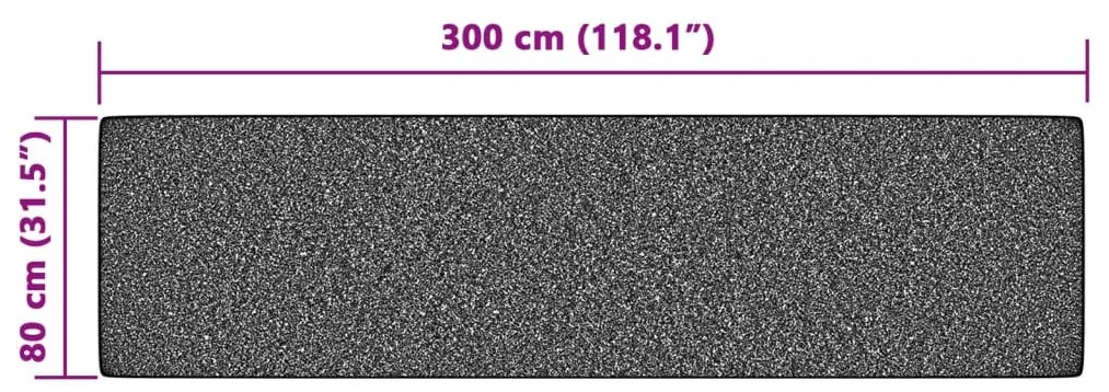 Tapete pelo curto antiderrapante int./ext. 80x300 cm multicor