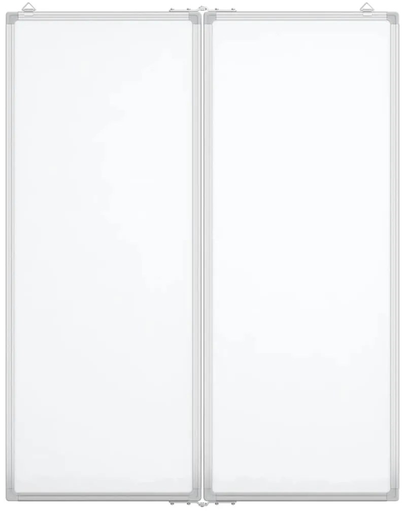 Quadro branco magnético dobrável 80x100x1,7 cm alumínio