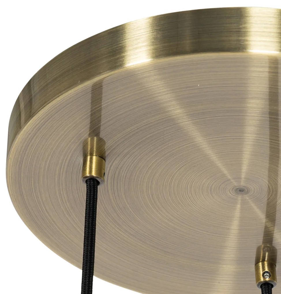 Candeeiro de suspensão industrial bronze 3 luzes - Facil Industrial