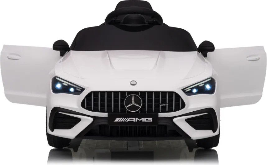 Carro elétrico para crianças AMG CLE 53 12V, Pneus em borracha maciça, bancos em pele sintética Branco