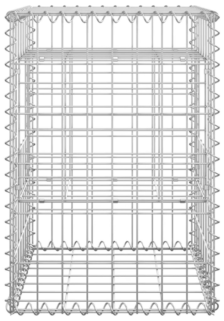 Postes/cestos gabião 2 pcs 40x40x60 cm ferro