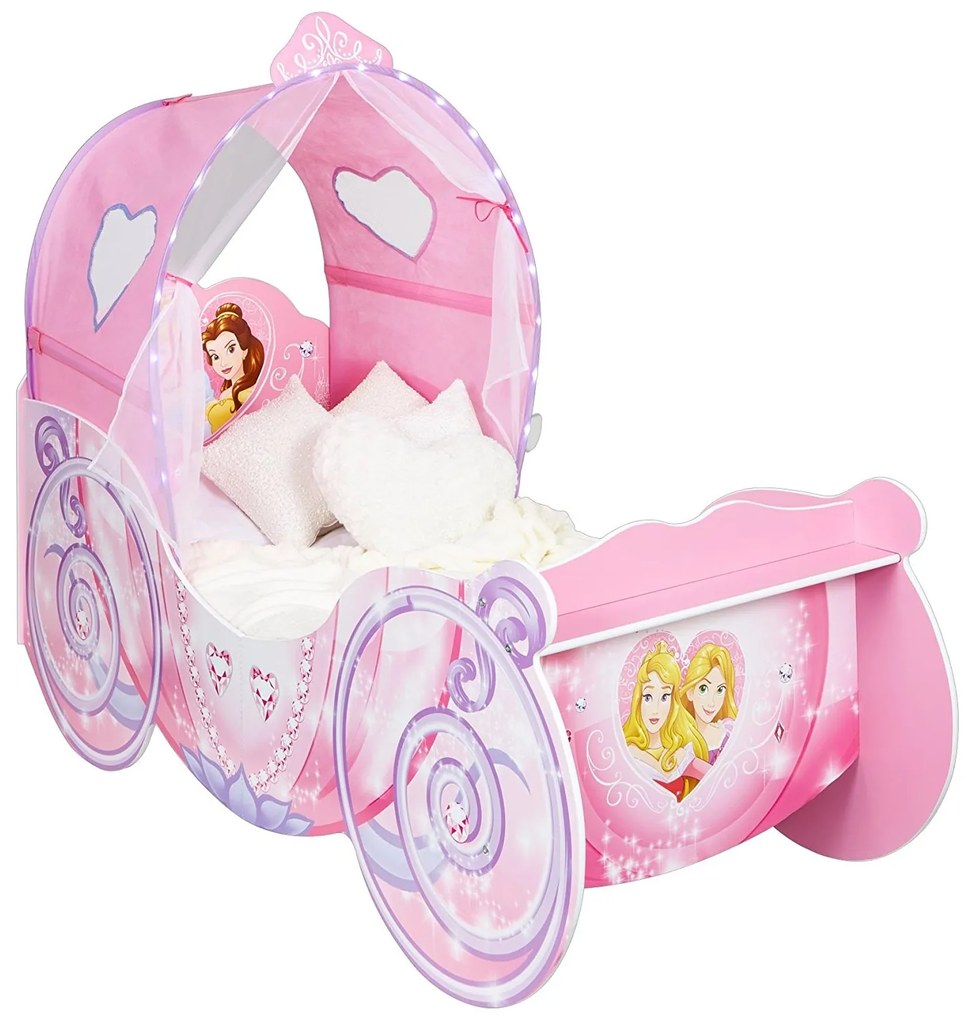 Cama infantil Carruagem Princesas da Disney 136x87,5x160 cm ROSA