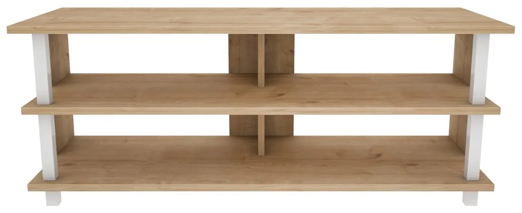 Suporte de TV Pueblo – Branco Carvalho – 120 cm x 44,6 cm x 47,4 cm