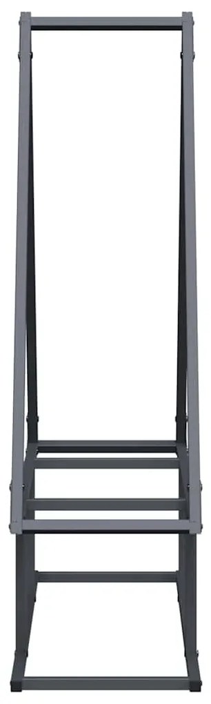 Suporte para lenha 80x25x90 cm aço laminado a frio antracite