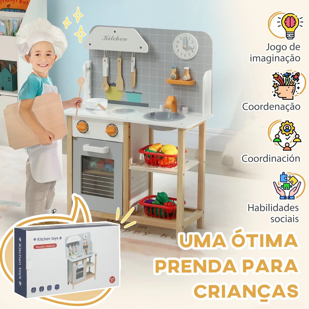 AIYAPLAY Cozinha de Brinquedo para Crianças acima de 3 Anos Cozinha In