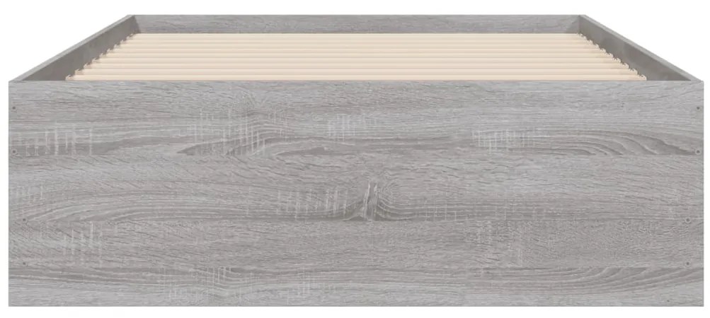 Estrutura de cama c/ gavetas derivados madeira cinza sonoma