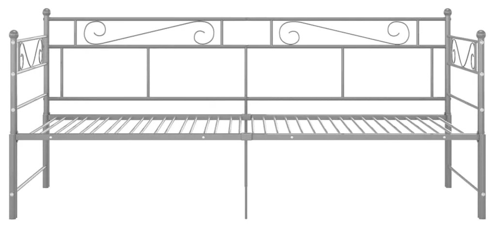 Estrutura sofá-cama de puxar 90x200 cm metal cinzento