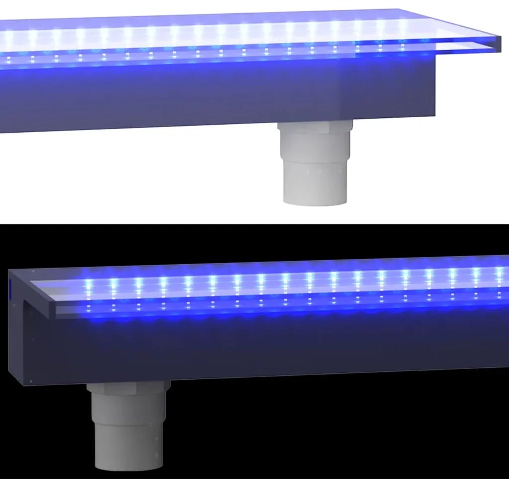 Cascata com luzes LED RGB 90 cm acrílico