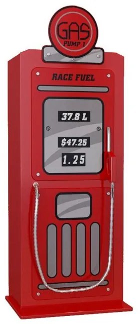 ARMARIO GUARDA ROUPA PARA CRIANÇAS BOMBA DE GASOLINA VERMELHO