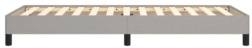 Estrutura de cama sem colchão 80x200 cm tecido cinzento-claro