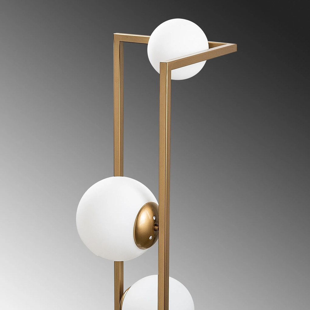 Candeeiro de Pé Corner – Dourado – 35 x 35 x 157 cm