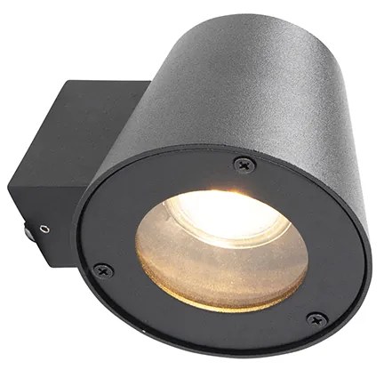 Candeeiro de parede exterior moderno preto IP44 - Skittle