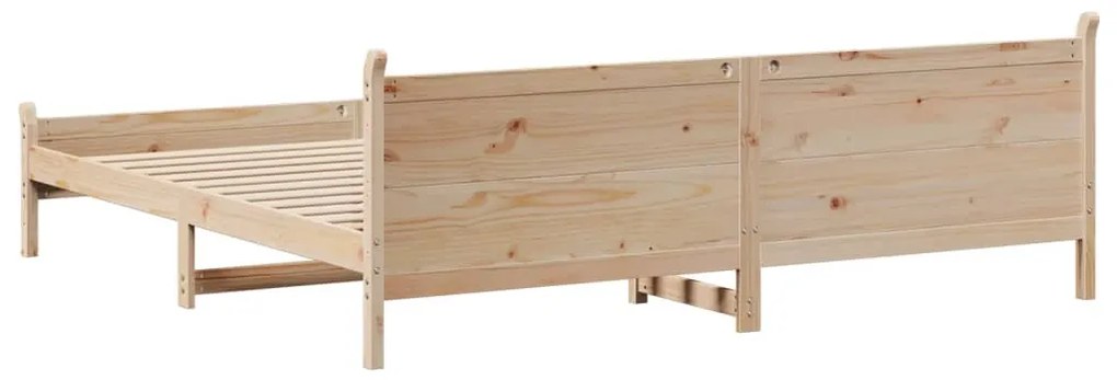 Cama sem colchão 200x200 cm madeira de pinho maciça