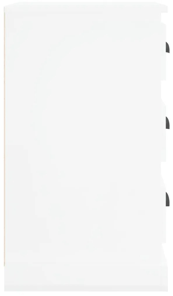 Mesa cabeceira 39x39x67 cm derivados madeira branco brilhante