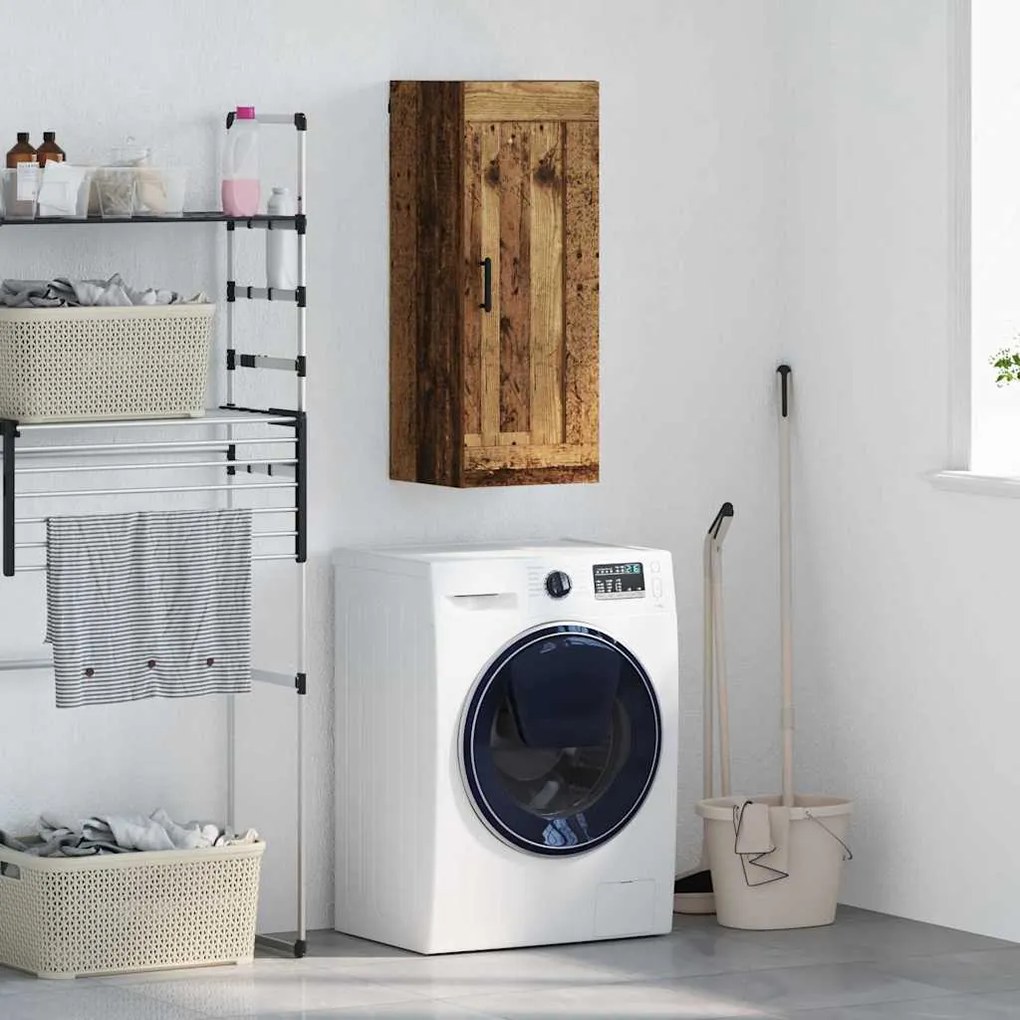 vidaXL Armário de parede Madeira Antiga 34,5 x 34 x 90 cm